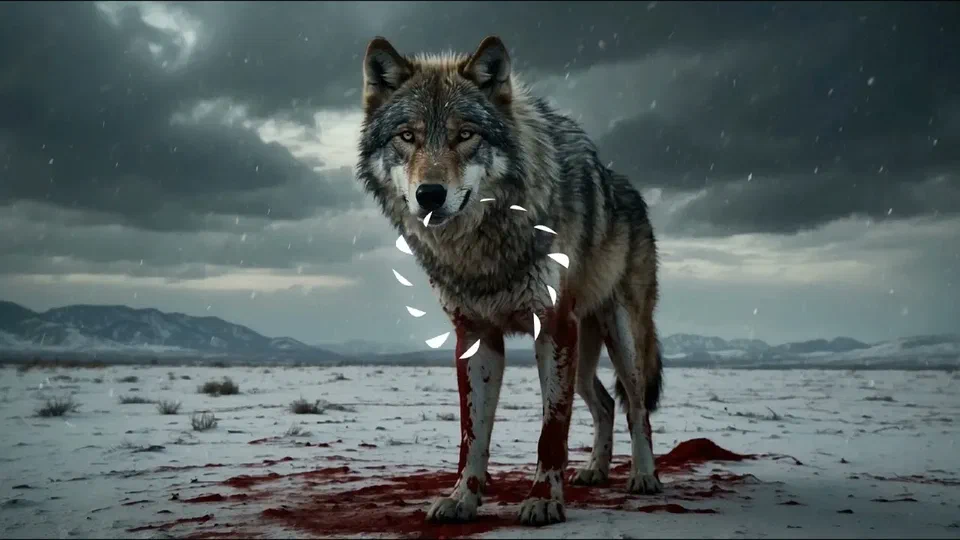 The Wounded Wolf - Gothic Metal Music cover artwork
